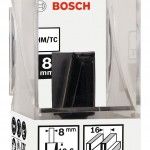 Fresa  Straight Bit, Two Flutes, � 16 x L 19.6, Shank 8 mm ref� 2608628388 BOSCH