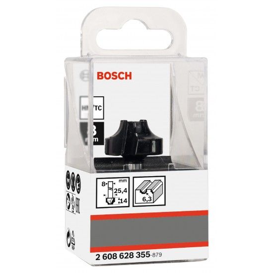 Fresa Bit Ovolo, R 6.3, Shank 8 mm refª 2608628355 BOSCH Fresa Bit Ovolo, R 6.3, Shank 8 mm refª 2608628355 BOSCH