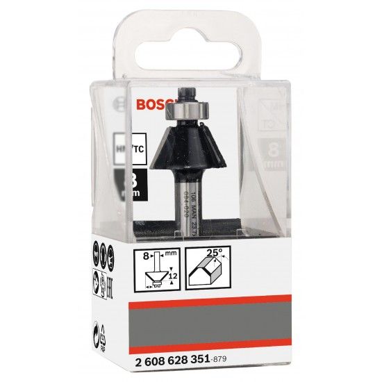 Fresa  Bit Chamfer, 25�, Shank 8 mm ref� 2608628351 BOSCH