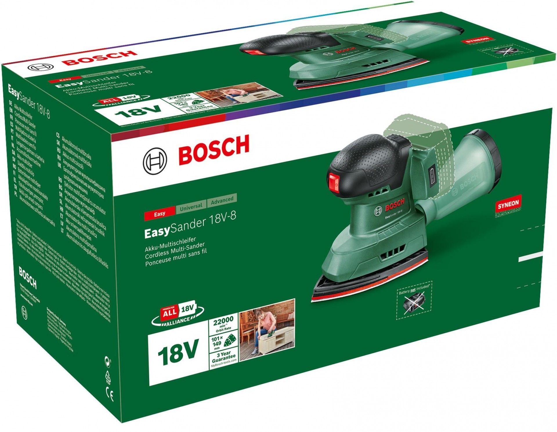 Multilixadeira sem fio EasySander 18V-8 refª 06033E3000 BOSCH