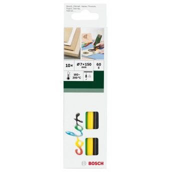 Bastão de cola transparente Bastão de cola Color 7 mm10 unidades, cor refª 2609256D30 BOSCH Bastão de cola transparente Bastão de cola Color 7 mm10 unidades, cor refª 2609256D30 BOSCH