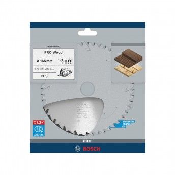 Disco PRO Wood, 165 x 1,7 x 20 mm, T24 ref� 2608642601 BOSCH