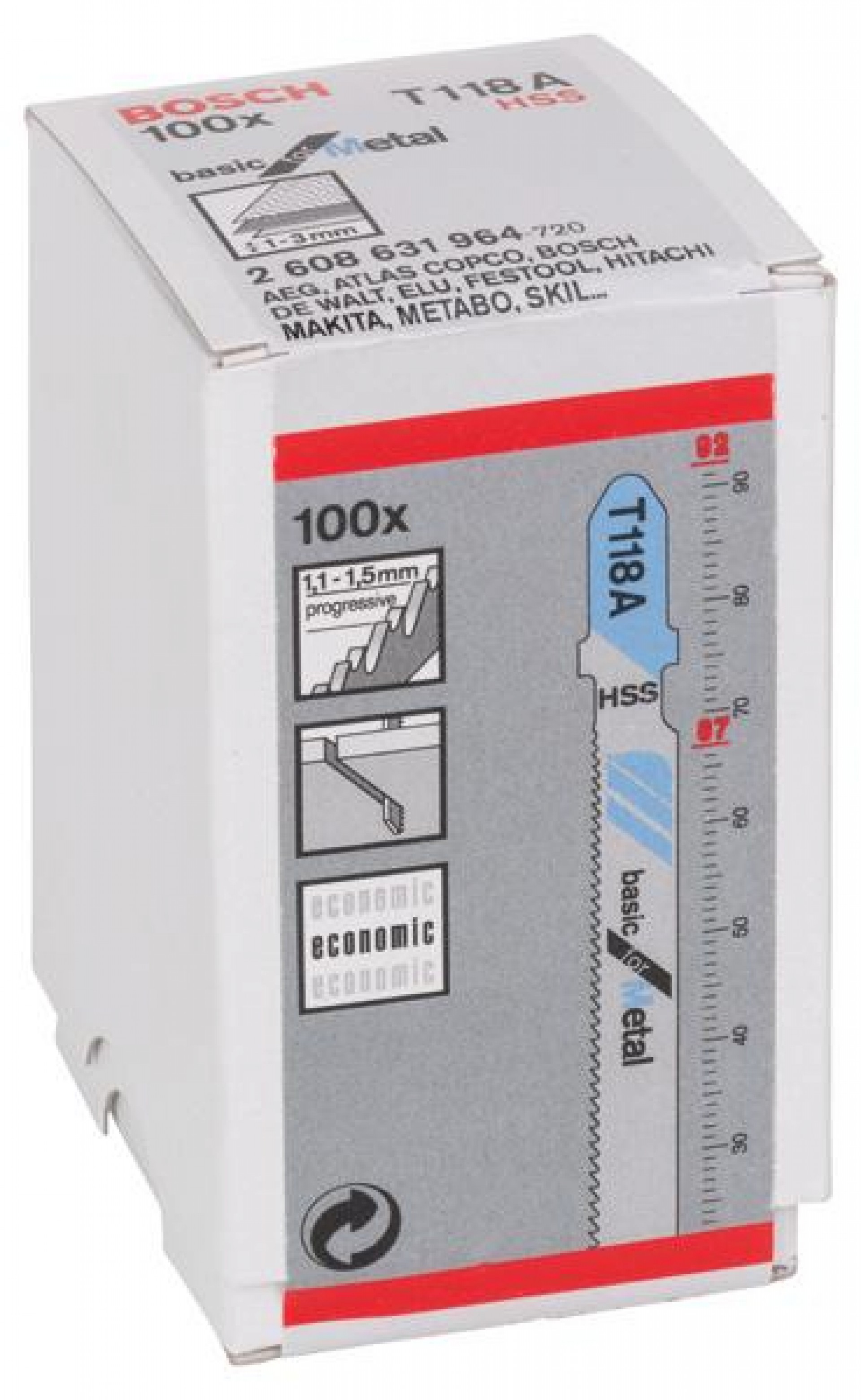Lâmina de serra vertical T 118 A refª 2608631964 BOSCH