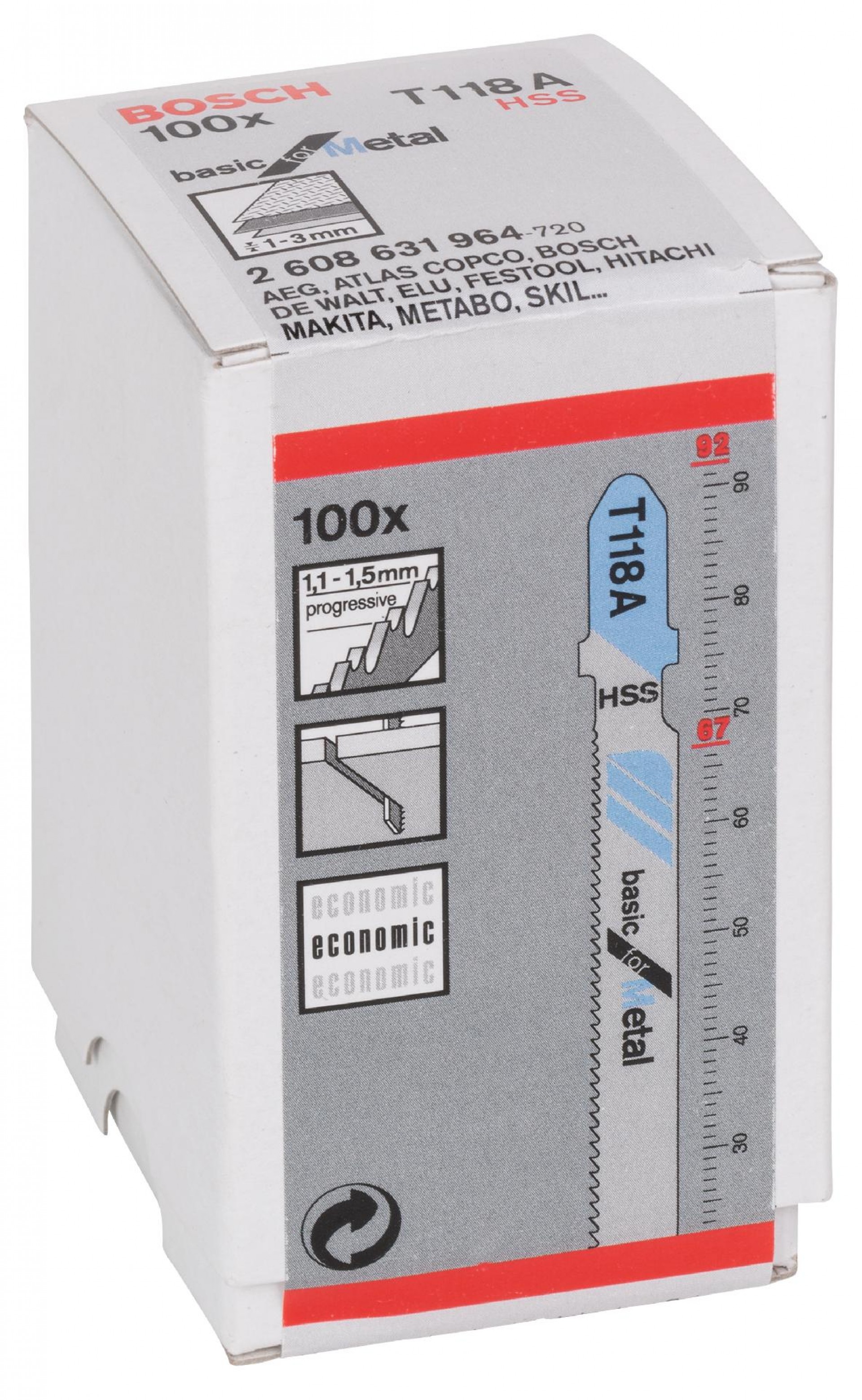 Lâmina de serra vertical T 118 A refª 2608631964 BOSCH