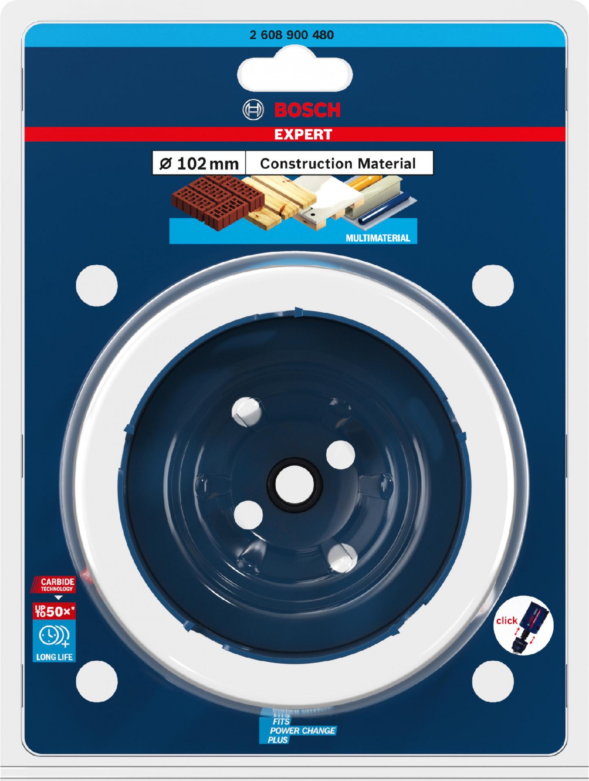 Serra craneana EXPERT Construction Material 102 x 60 mm refª 2608900480 BOSCH