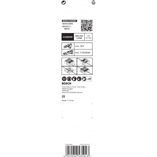 L�minas de serra sabre S 1543 HM EXPERT 'Hollow Brick' 1 un. ref� 2608900414 BOSCH