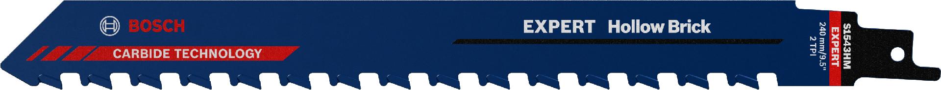 Lâminas de serra sabre S 1543 HM EXPERT 'Hollow Brick' 1 un. refª 2608900414 BOSCH