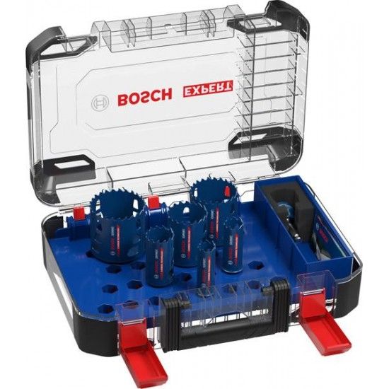 Conjunto de serras craneanas EXPERT Tough Material, 22/25/35/51/60/68 mm, 9 unidades refª 2608900445 Conjunto de serras craneanas EXPERT Tough Material, 22/25/35/51/60/68 mm, 9 unidades refª 2608900445