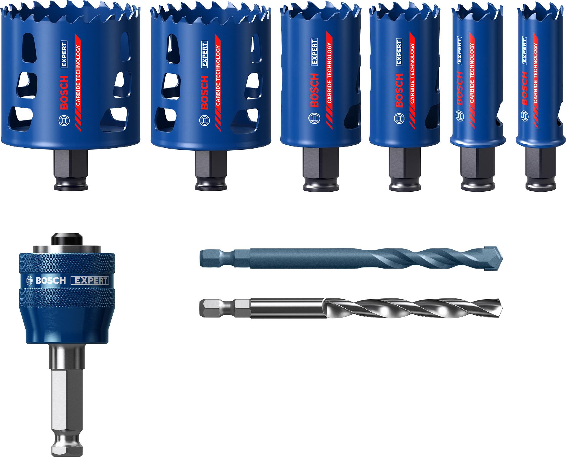 Conjunto de serras craneanas EXPERT Tough Material, 22/25/35/51/60/68 mm, 9 unidades refª 2608900445