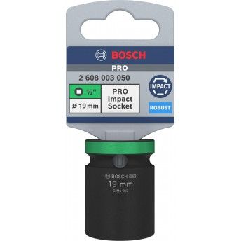 Pontas de aparafusar e chaves de caixa PRO Impact Socket, 1/2", 19 mm, standard ref� 2608003050 BOSC