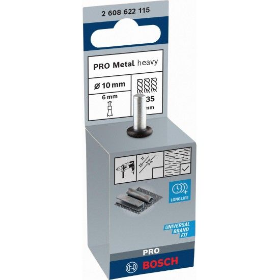 Catrabucha de acabamento PRO Metal heavy, encabadouro reto, 10 x 0,35 mm refª 2608622115 BOSCH Catrabucha de acabamento PRO Metal heavy, encabadouro reto, 10 x 0,35 mm refª 2608622115 BOSCH