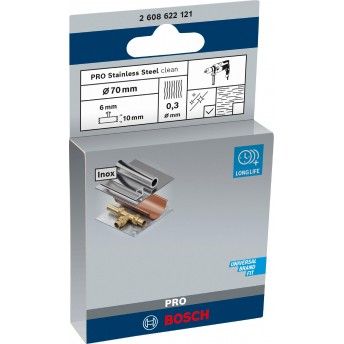 Catrabucha em disco PRO Stainless Steel clean, encabadouro reto, 70 x 0,3 mm ref� 2608622121 BOSCH