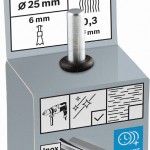 Catrabucha de acabamento PRO Stainless Steel clean, encabadouro reto, 25 x 0,3 mm ref� 2608622127 BO