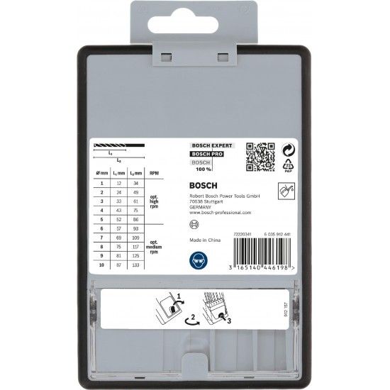 Kit Brocas para metal PRO Metal HSS-G, 10 unid. ref� 2607010535 BOSCH