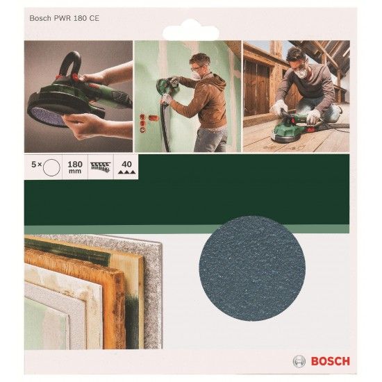 Folha de lixa, PWR 180 mm G40 ref 2609256D36 BOSCH