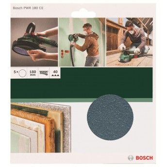 Folha de lixa, PWR 180 mm G40 ref 2609256D36 BOSCH