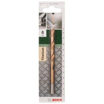Brocas para metal em HSS-TiN, DIN 338D= 8,0 mm; C= 117 mm ref� 2609255105 BOSCH