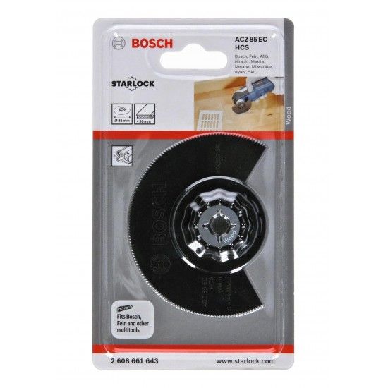 Lâmina de serra de segmentos HCS ACZ 85 EC Wood refª 2608661643 BOSCH Lâmina de serra de segmentos HCS ACZ 85 EC Wood refª 2608661643 BOSCH