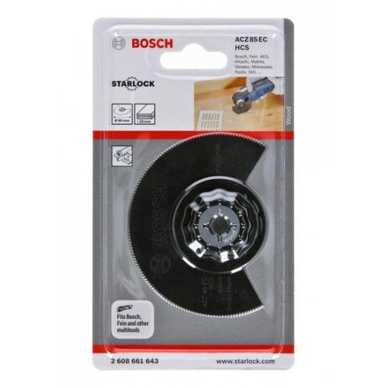 Lâmina de serra de segmentos HCS ACZ 85 EC Wood refª 2608661643 BOSCH Lâmina de serra de segmentos HCS ACZ 85 EC Wood refª 2608661643 BOSCH