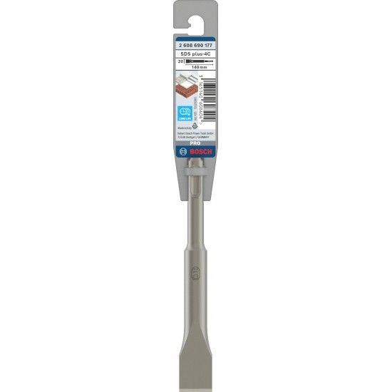Cinzel plano PRO SDS plus-4C, 20 x 140 mm refª 2608690177 BOSCH Cinzel plano PRO SDS plus-4C, 20 x 140 mm refª 2608690177 BOSCH