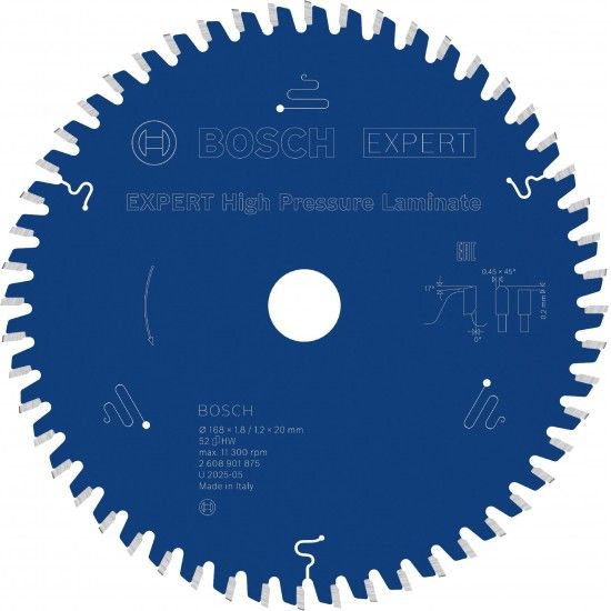 Expert for High Pressure Laminate 168 x 20 x 1,8/1,2 mm, T52 ref� 2608901875 BOSCH