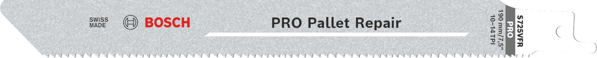 Lâmina PRO Pallet Repair S725VFR, 1,25 x 19 x 190 mm, 100 peças refª 2608658034 BOSCH