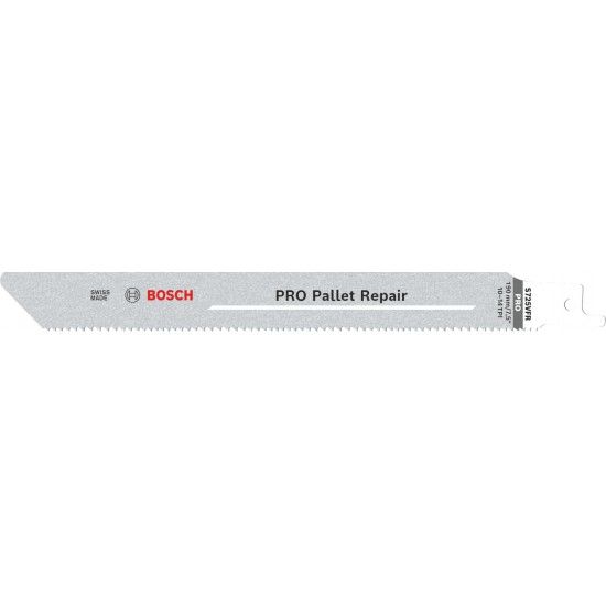 Lâmina PRO Pallet Repair S725VFR, 1,25 x 19 x 190 mm, 100 peças refª 2608658034 BOSCH Lâmina PRO Pallet Repair S725VFR, 1,25 x 19 x 190 mm, 100 peças refª 2608658034 BOSCH