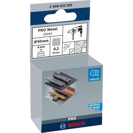 Catrabucha em copo PRO Metal clean, encabadouro reto, 50 x 0,2 mm ref� 2608622022 BOSCH