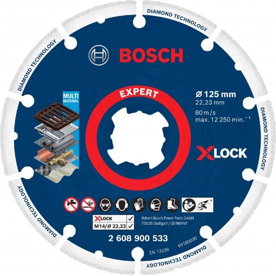 Disco de corte X-LOCK EXPERT Diamond Metal Wheel 125 x 22,23 mm ref� 2608900533 BOSCH