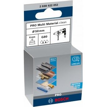 Catrabucha em copo PRO Multi Material clean, encabadouro reto, 50 x 1 mm refª 2608622052 BOSCH Catrabucha em copo PRO Multi Material clean, encabadouro reto, 50 x 1 mm refª 2608622052 BOSCH