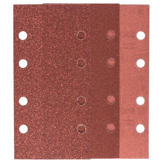 Conjunto de 10 folhas de lixa para lixadeira vibratóriaG= 60, 120, 180 refª 2609256A86 BOSCH Conjunto de 10 folhas de lixa para lixadeira vibratóriaG= 60, 120, 180 refª 2609256A86 BOSCH