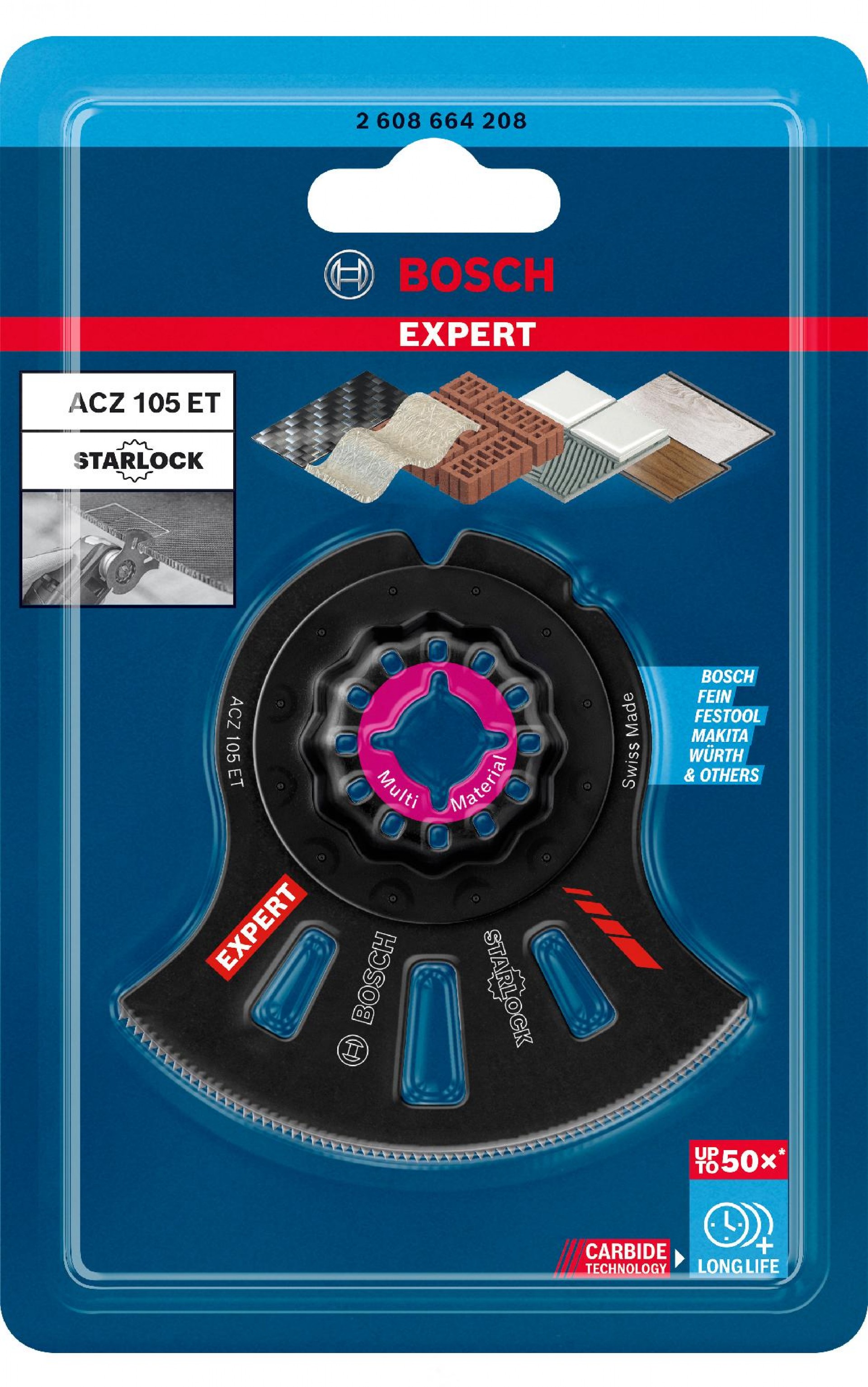 Lâmina ACZ 105 ET EXPERT MultiMaterial Segment 1 peça refª 2608664208 BOSCH