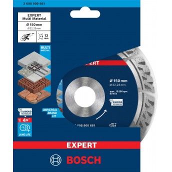 Discos de diamante EXPERT MultiMaterial, 150 x 22,23 x 2,4 x 12 mm ref� 2608900661 BOSCH