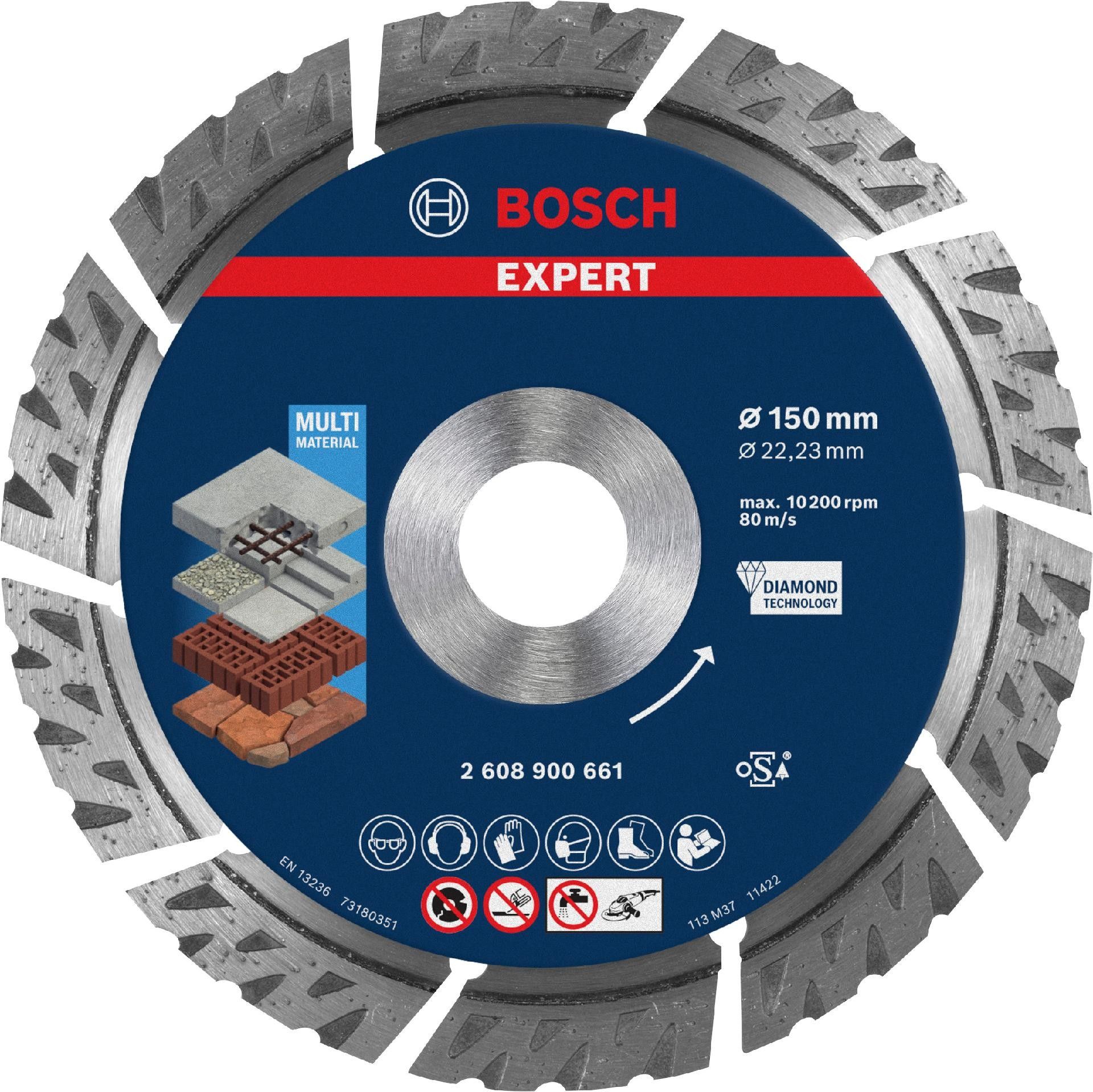 Discos de diamante EXPERT MultiMaterial, 150 x 22,23 x 2,4 x 12 mm refª 2608900661 BOSCH