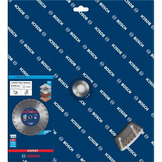 Disco de diamante EXPERT MultiMaterial de 300 x 20/25,40 x 3 x 15 mm refª 2608900665 BOSCH Disco de diamante EXPERT MultiMaterial de 300 x 20/25,40 x 3 x 15 mm refª 2608900665 BOSCH
