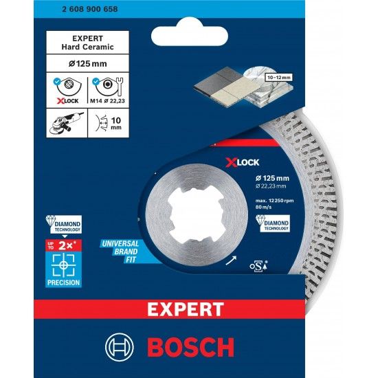 Discos de diamante X-LOCK EXPERT HardCeramic 125 x 22.23 x 1.4 x 10 mm ref� 2608900658 BOSCH