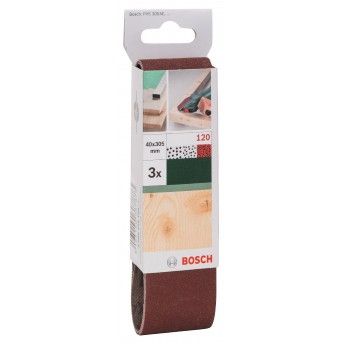 Conjunto de 3 cintas de lixa para lixadeira vario Bosch, qualidade vermelhaG= 120 ref 2609256184 BO