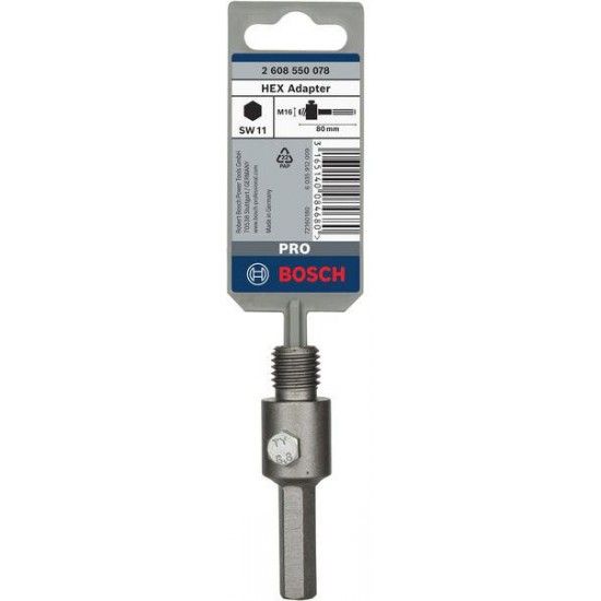 PRO Hex Adapter, M16, 80 mm refª 2608550078 BOSCH PRO Hex Adapter, M16, 80 mm refª 2608550078 BOSCH