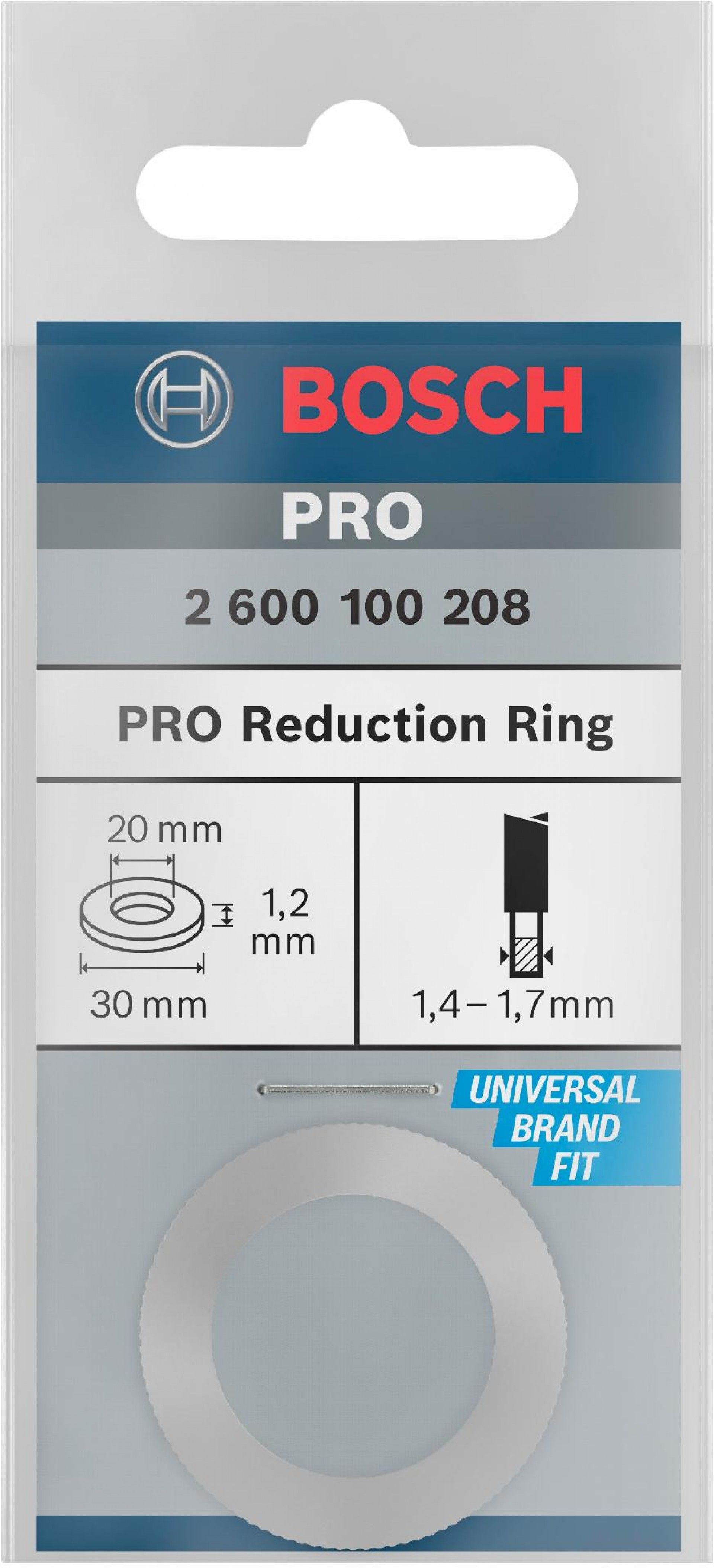 Anel de redução para lâmina de serra circular PRO, 30 x 1,2 x 20 mm refª 2600100208 BOSCH
