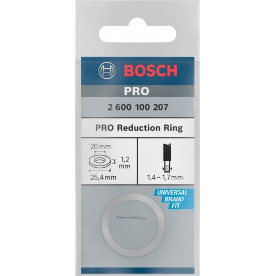 Anel de redu��o para l�mina de serra circular PRO, 25.4 x 1,2 x 20 mm ref� 2600100207 BOSCH