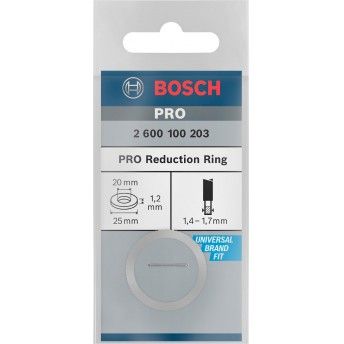 Anel de redução para lâmina de serra circular PRO, 25 x 1,2 x 20 mm refª 2600100203 BOSCH Anel de redução para lâmina de serra circular PRO, 25 x 1,2 x 20 mm refª 2600100203 BOSCH
