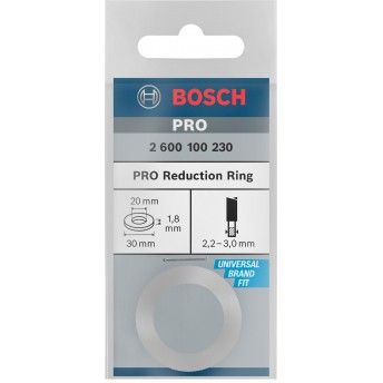 Anel de redução para lâmina de serra circular PRO, 30 x 1,8 x 20 mm refª 2600100230 BOSCH Anel de redução para lâmina de serra circular PRO, 30 x 1,8 x 20 mm refª 2600100230 BOSCH