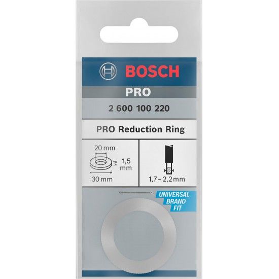 Anel de redução para lâmina de serra circular PRO, 30 x 1,5 x 20 mm refª 2600100220 BOSCH Anel de redução para lâmina de serra circular PRO, 30 x 1,5 x 20 mm refª 2600100220 BOSCH