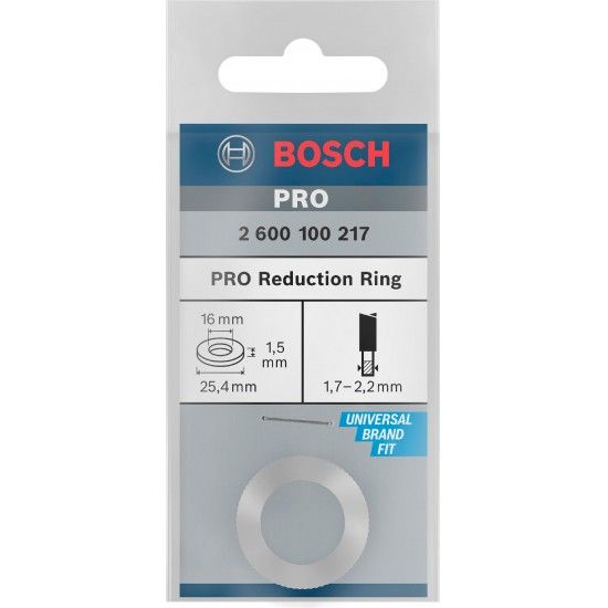 Anel de redução para lâmina de serra circular PRO, 25,4 x 1,5 x 16 mm refª 2600100217 BOSCH Anel de redução para lâmina de serra circular PRO, 25,4 x 1,5 x 16 mm refª 2600100217 BOSCH