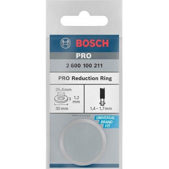 Anel de redu��o para l�mina de serra circular PRO, 30 x 1,2 x 25,4 mm ref� 2600100211 BOSCH