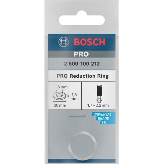 Anel de redu��o para l�mina de serra circular PRO, 20 x 1,5 x 16 mm ref� 2600100212 BOSCH