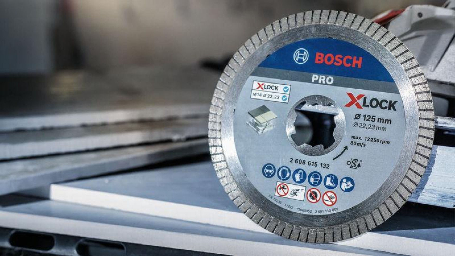 Disco de diamante PRO Ceramic X-Lock, 115 x 22,23 mm, 22,23 mm refª 2608615131 BOSCH