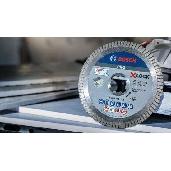 Disco de diamante PRO Ceramic X-Lock, 115 x 22,23 mm, 22,23 mm ref� 2608615131 BOSCH