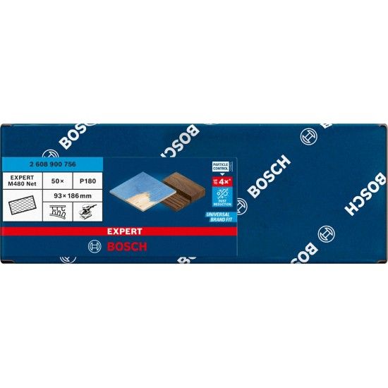 Rede de lixa EXPERT M480 para lixadeiras orbitais, 93 x 186 mm, G 180, 50 unidades ref� 2608900756 B