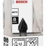 Fresa  Bit V-Groove, 60� x � 11, Shank 8 mm ref� 2608628406 BOSCH